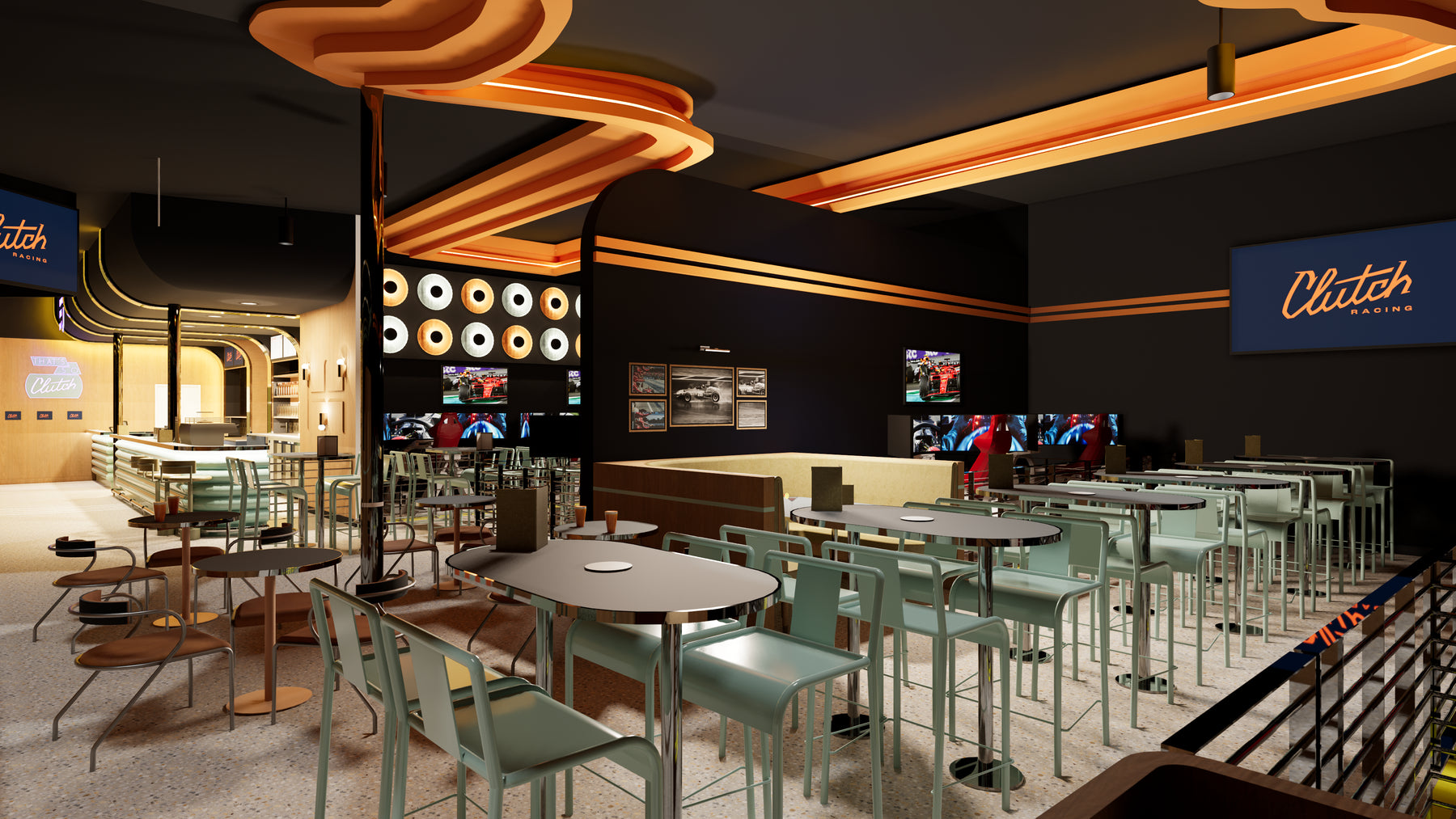 Clutch Racing dining render