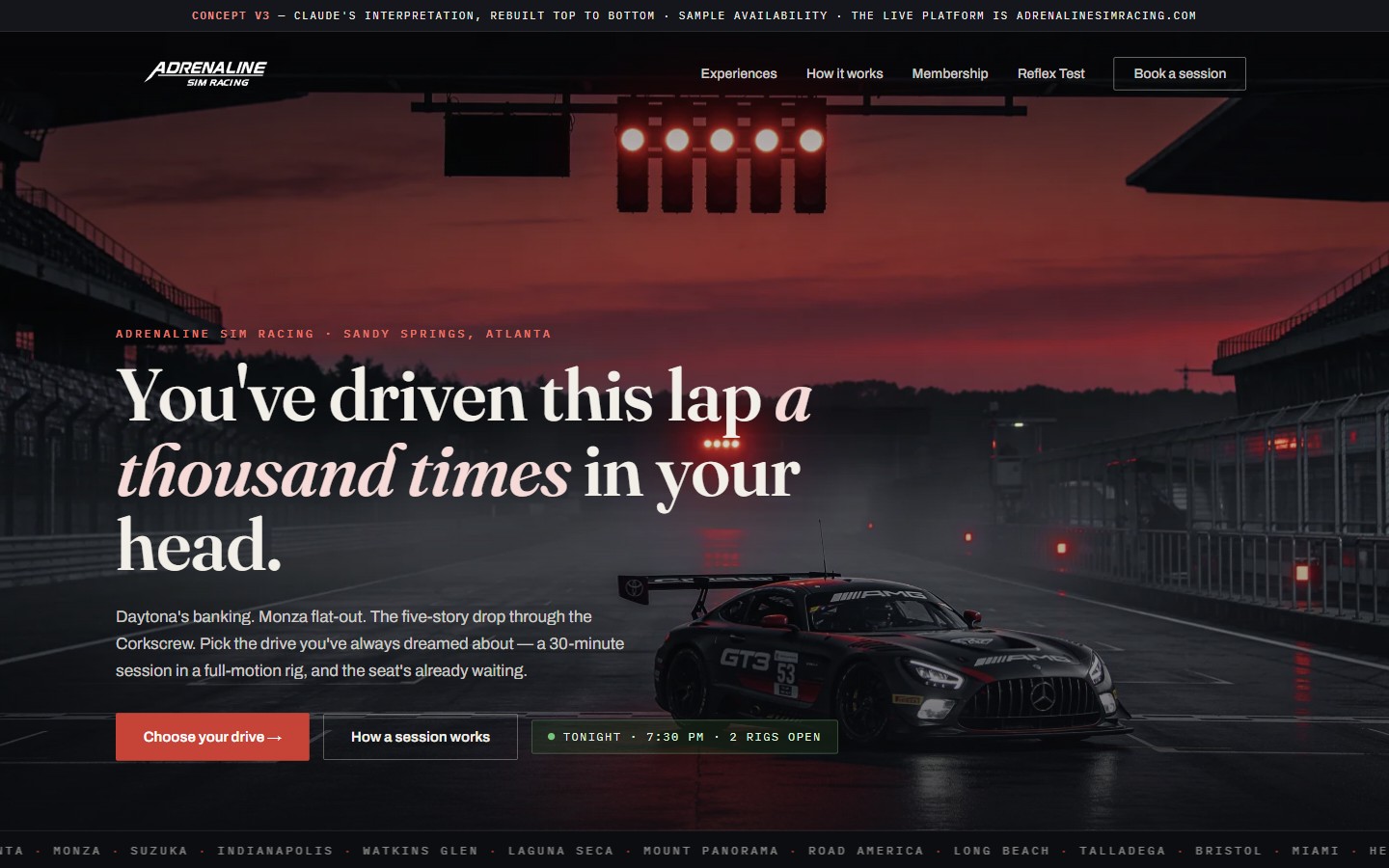 Adrenaline Sim Racing v3 concept