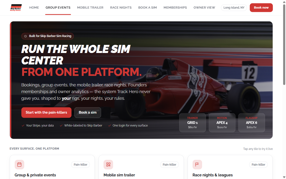 Skip Barber platform concept
